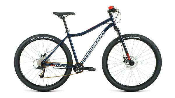 Велосипед горный FORWARD SPORTING 29 X D 29" 19" 9 ск. темно-синий/красный RBKW1M198011 2021 г.