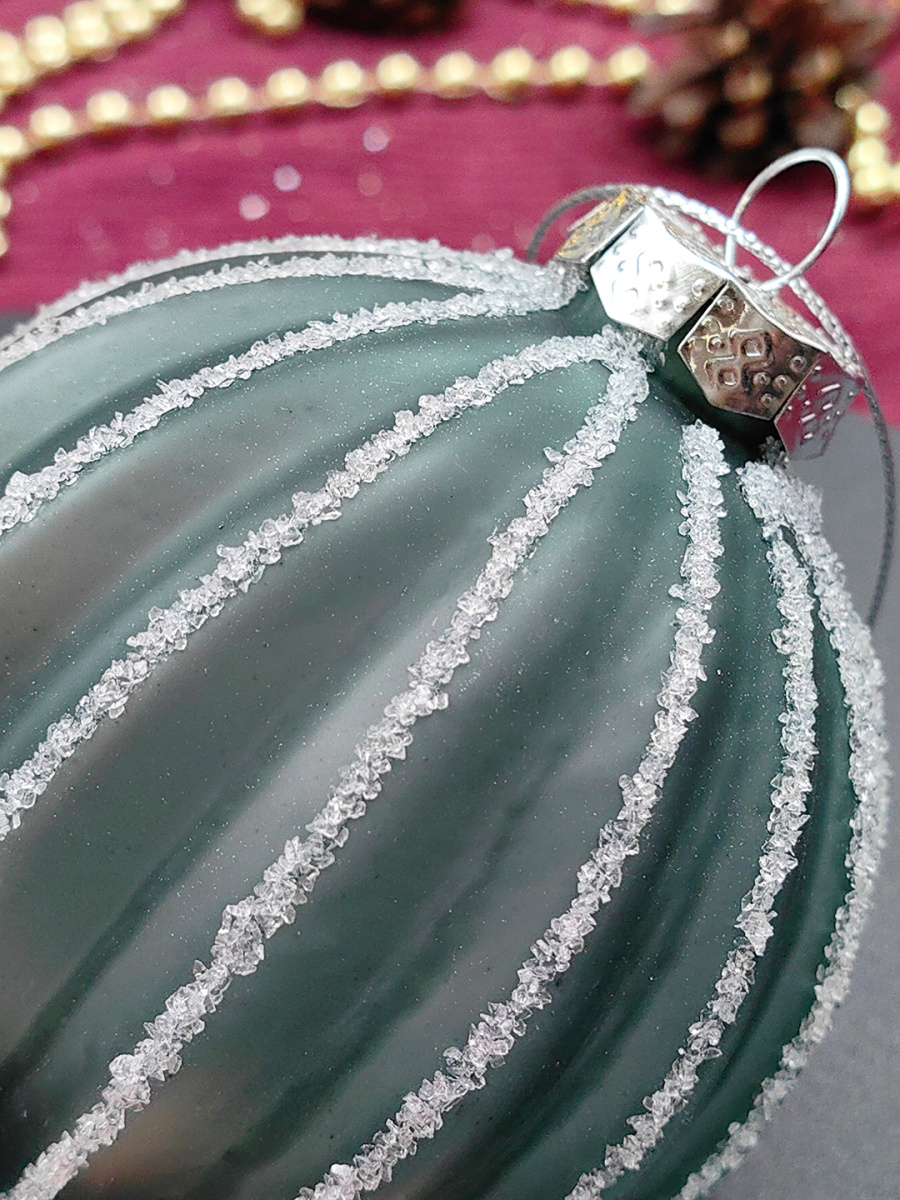 Шар хвоя 8 см, стекло Merry Green MG24127 фото 3 Шар хвоя 8 см, стекло Merry Green MG24127 фото 3