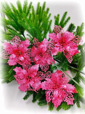 Цветок (5 шт.) розовый d  см Flo-5P
