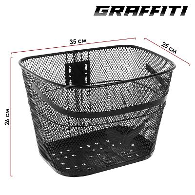 Велокорзина передняя Graffiti F1783CN-678  черный 4932863