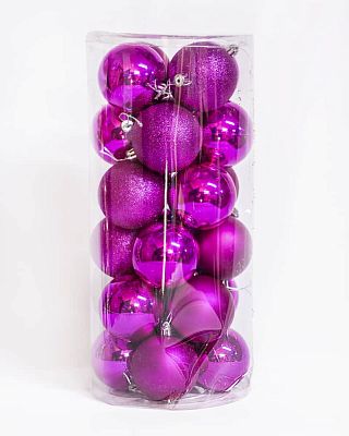 Набор шаров 7 см 24 шт слива 70AGV24-02PLUM