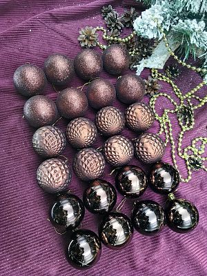 Набор шаров 6 см 24 шт шоколад 60AGV24-H09C