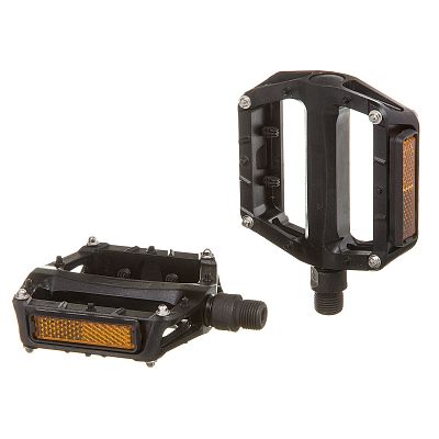 Педали Feimin FP-870ZP, 90x83x30 мм, пластик с металлическими шипами, 9/16", пром. подшипник, черный