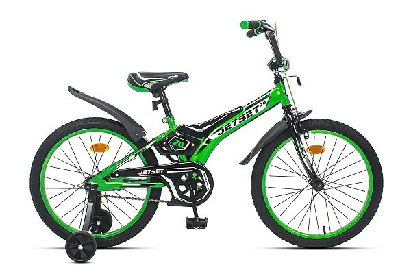 Велосипед детский JetSet JS-N2001 20"  черно-зеленый JS200-1 
