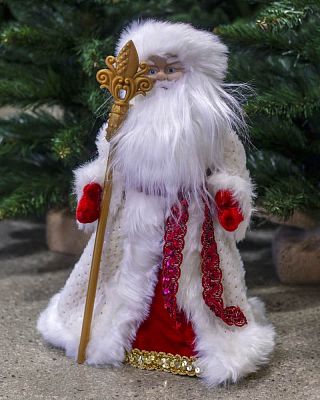 Дед Мороз  40 см бело-красный 19A603-16