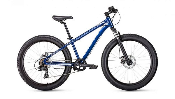 Велосипед Fat Bike FORWARD BIZON MINI 24 24" 13" 7 ск. синий RBKW9W647002 2019