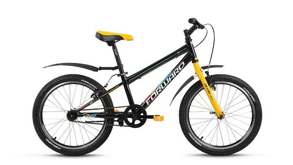Велосипед горный хардтейл FORWARD Unit 1.0 20" 10,5" черный глянцевый FORWARD Unit 1.0 10,5" черный 