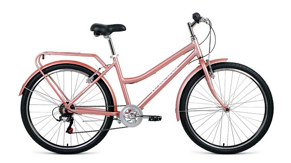 Велосипед городской FORWARD BARCELONA AIR 26 1.0 26" 17" 7 ск. бежевый/белый RBKW1C367005 2021