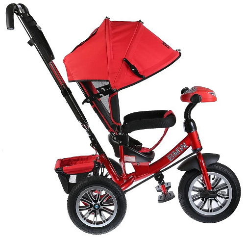 Детский трехколесный велосипед с ручкой BMW M-N1210-RED красный (588) фото 3 Детский трехколесный велосипед с ручкой BMW M-N1210-RED красный (588) фото 3