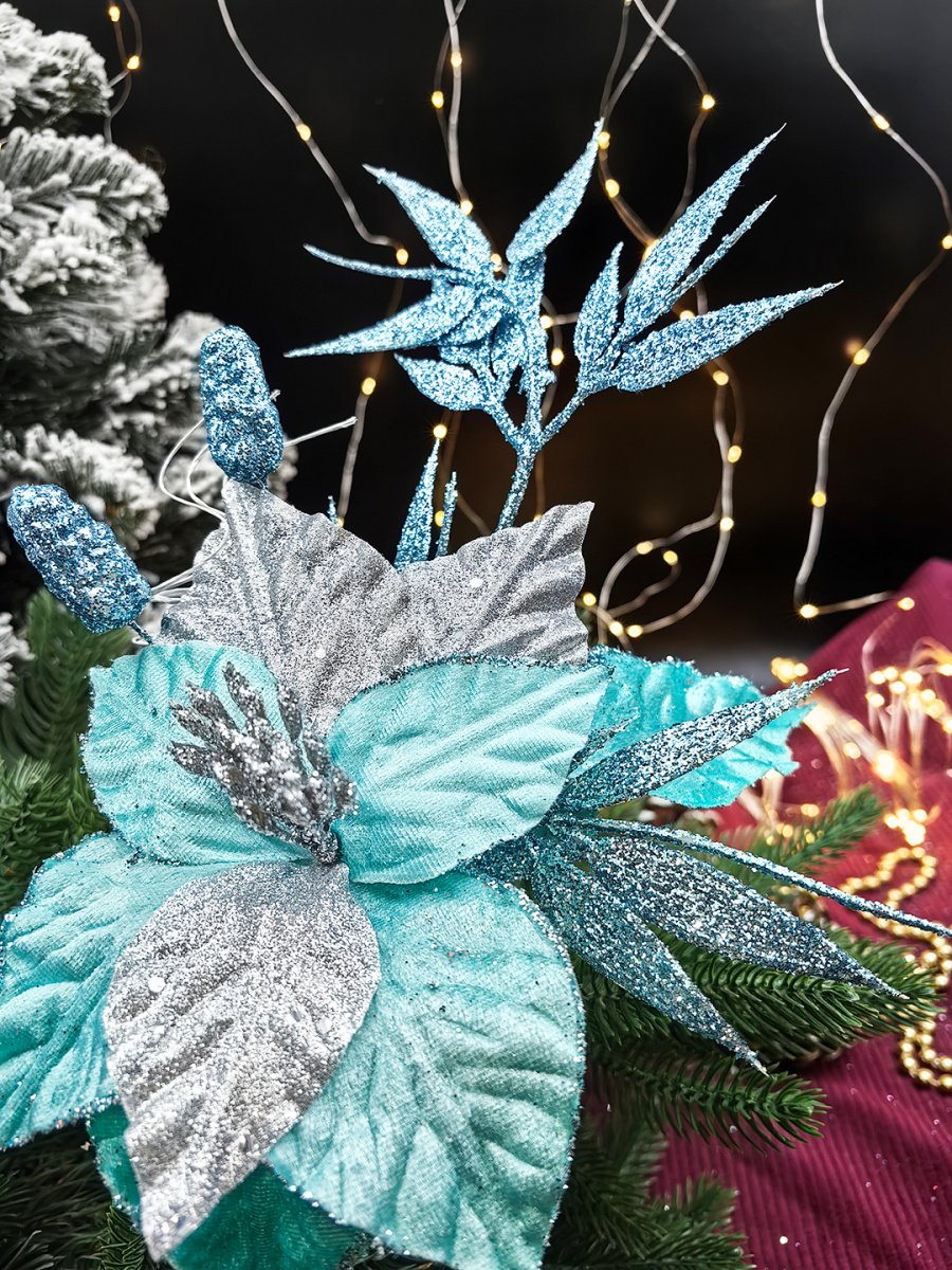 Цветок бирюза d 19 см Flo-12-69bir фото 2 Цветок бирюза d 19 см Flo-12-69bir фото 2