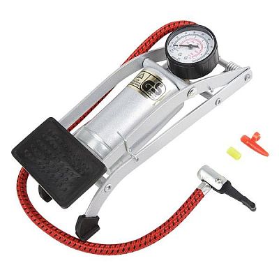 Насос ножной Bike Parts BOX 55х100 автониппель (AV, Schrader) сталь T15700