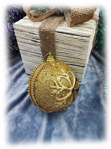 													Набор шаров 10 см 2 шт золотой 9920321 фото 2