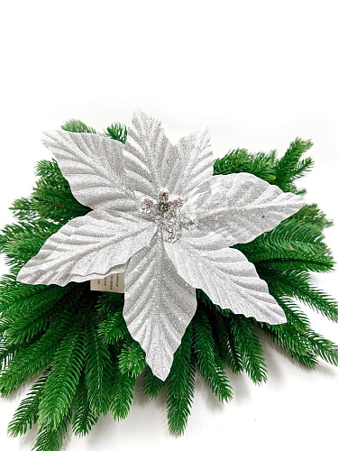 													Цветок серебристый d 21 см Flo-37