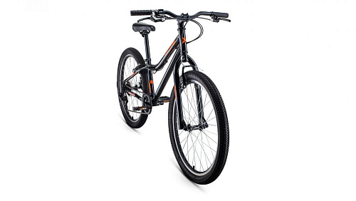 													Велосипед горный FORWARD TITAN 24 1.2 24" 12" 6 ск. черный/ярко-оранжевый RBKW1J146002 2021 фото 2