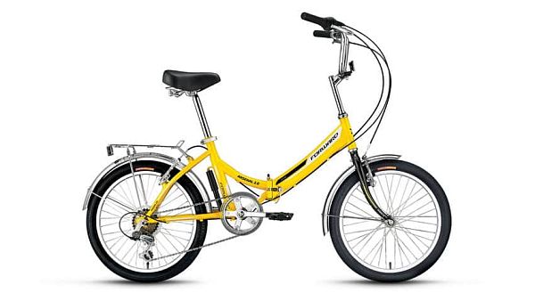 Велосипед городской складной FORWARD Arsenal 2.0 20" 14" 1 ск. желтый глянцевый FORWARD Arsenal 2.0 