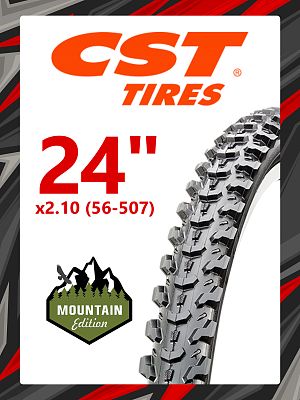 Велопокрышка CST 24"x2.10 (56-507) WIREBEAD MTB C1232  черный TB49544000