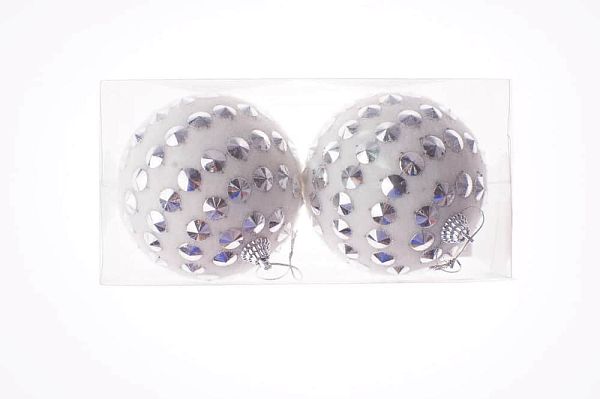 Набор шаров 10 см 2 шт белый 2016255