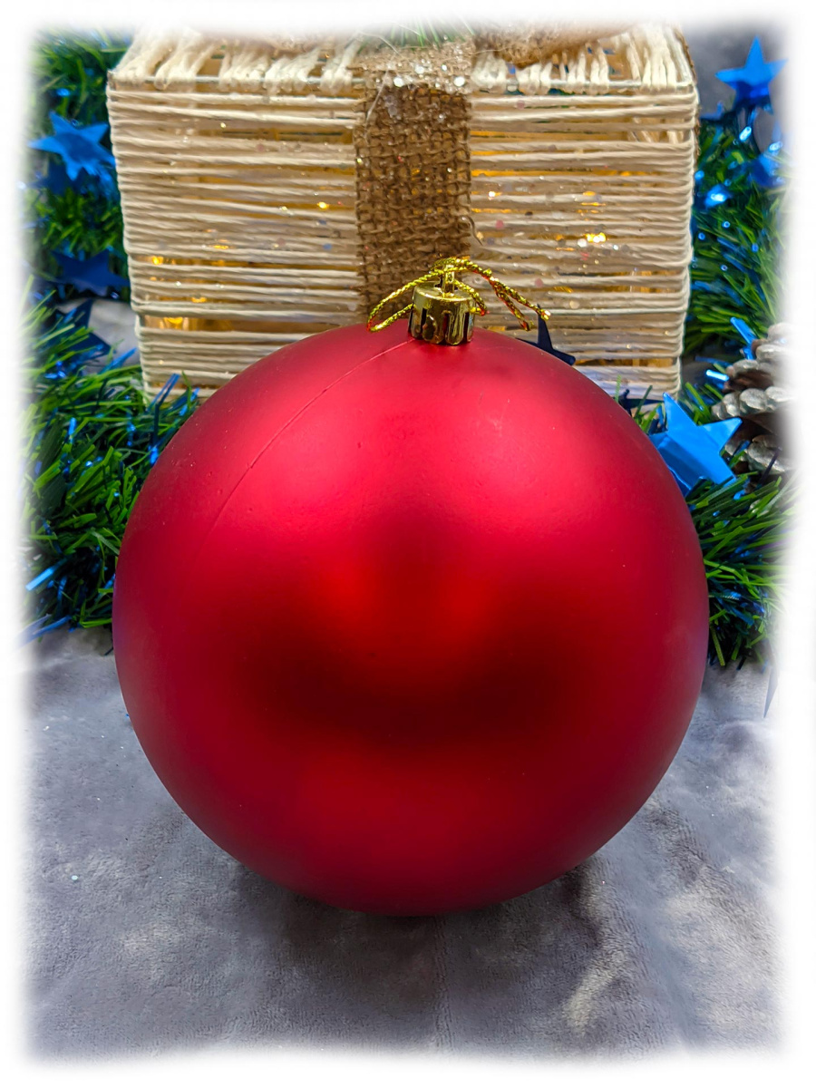 Шар 12 см 1 шт красный 120MP01-01R Шар 12 см 1 шт красный 120MP01-01R