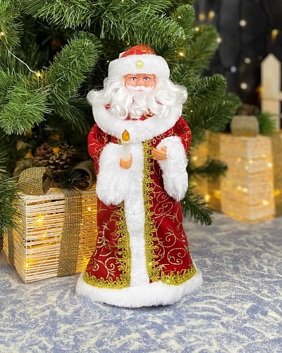 Дед Мороз 40 см красный HS1201-16A-ББ Дед Мороз 40 см красный HS1201-16A-ББ