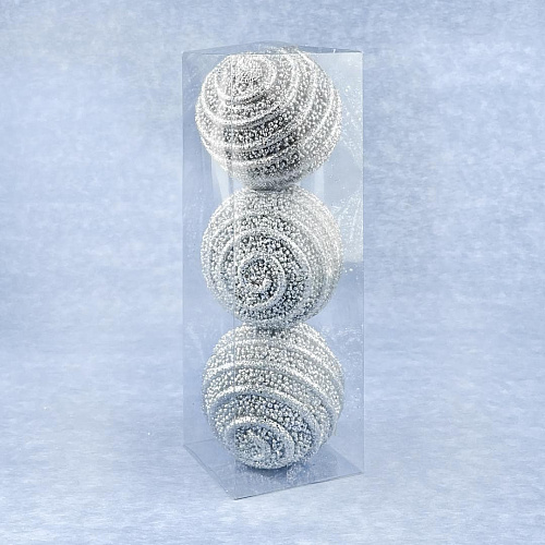 													Набор шаров 8 см 3 шт серебристый 130601S8