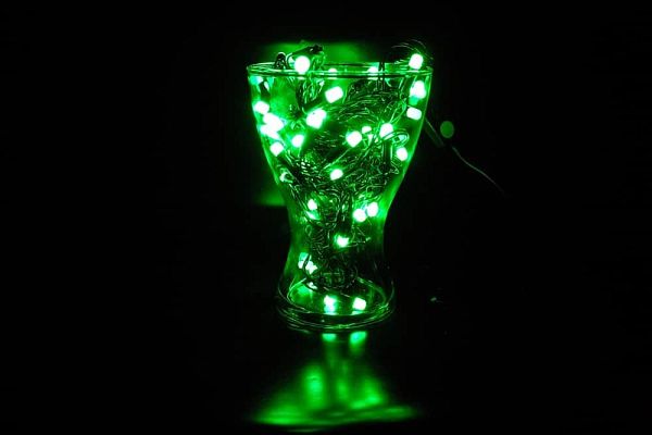  5 м, зеленый 50 LED, , провод , 50LEDg