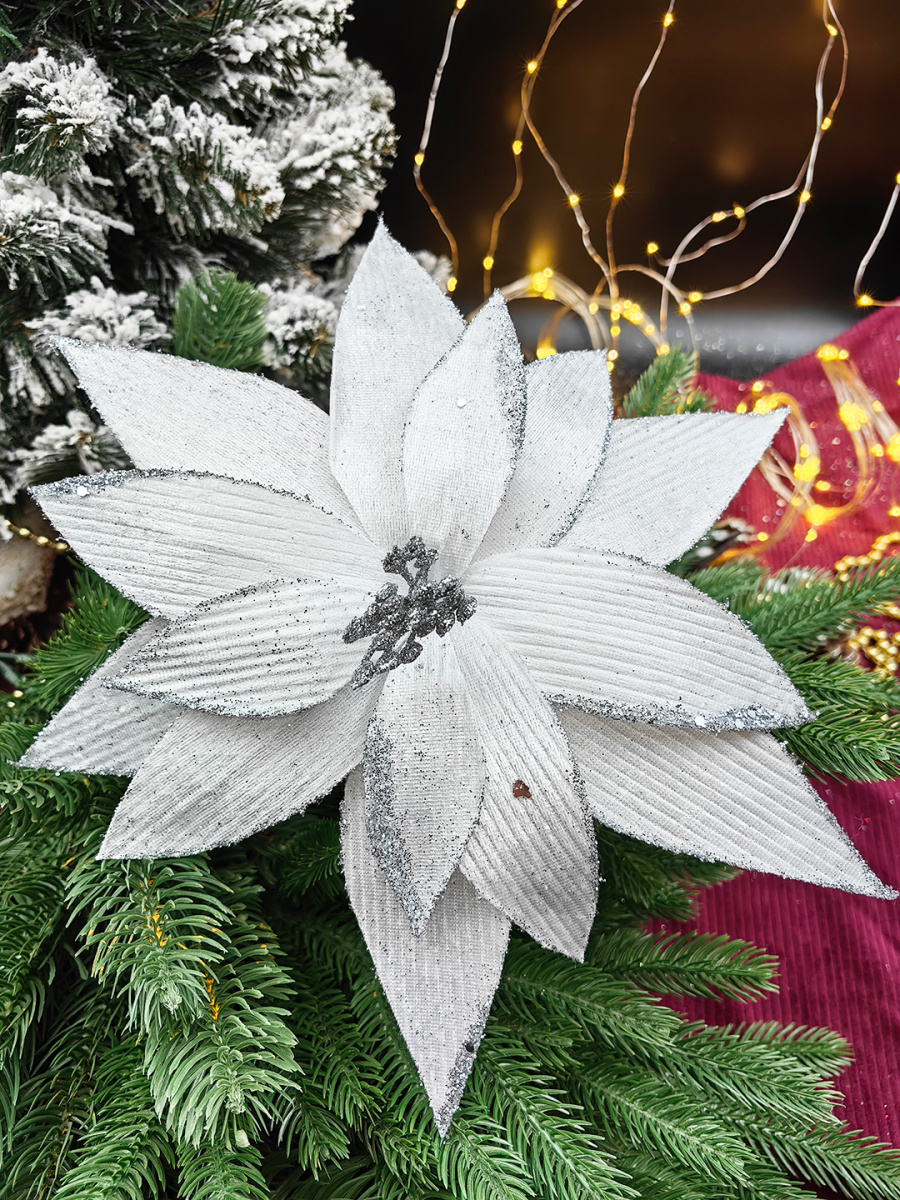 Цветок белый d 28 см Flo-12-63white Цветок белый d 28 см Flo-12-63white