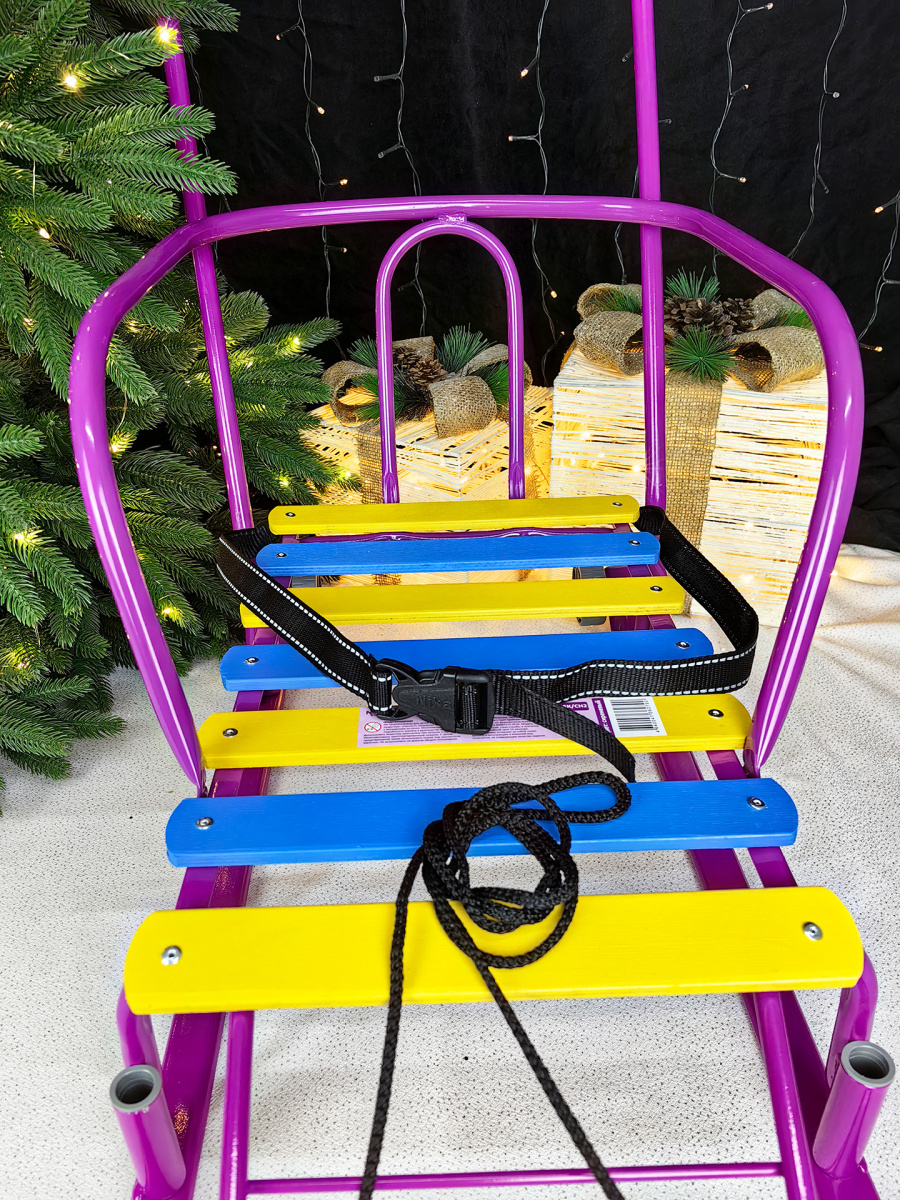 Санки с ручкой детские Тимка 5 комфорт сиреневый 4413779/Т5К/СН2 фото 6 Санки с ручкой детские Тимка 5 комфорт сиреневый 4413779/Т5К/СН2 фото 6