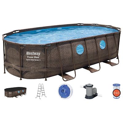 Бассейн каркасный Bestway Power Steel "Ротанг" 549х274х122 см, арт. 56716 Бассейн каркасный Bestway Power Steel "Ротанг" 549х274х122 см, арт. 56716