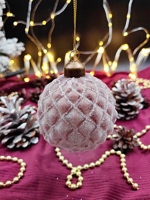 Шар орхидея 8 см, стекло Merry Green MG24195