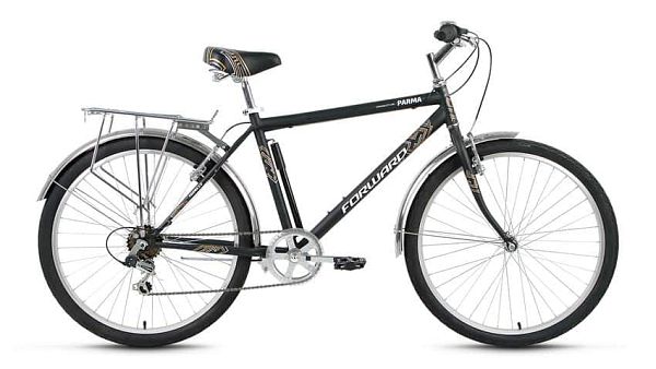 Велосипед городской FORWARD Parma 2.0 26" 18,5" 6 ск. черный матовый FORWARD Parma 2.0 18,5" черный 