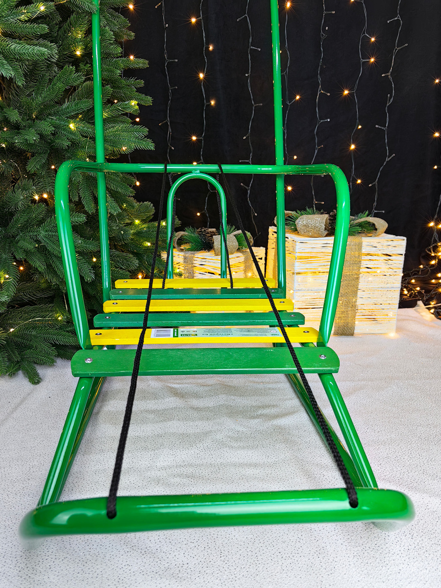 Санки с ручкой детские Ветерок 6 зеленый 7082444/В6/32 фото 5 Санки с ручкой детские Ветерок 6 зеленый 7082444/В6/32 фото 5