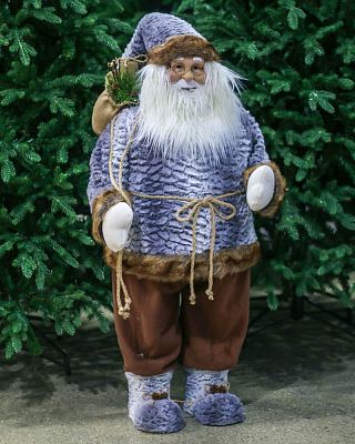 Дед Мороз  45 см серый 19601-18