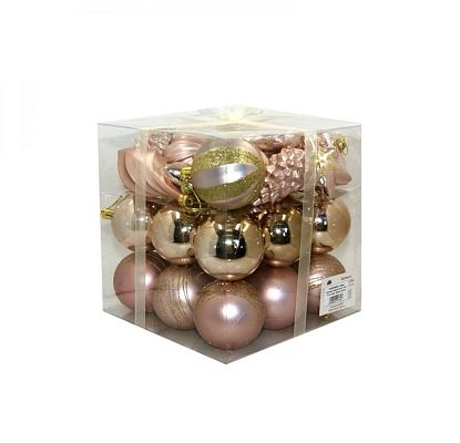 Набор шаров 8 см 33 шт темное золото M-360548/RG