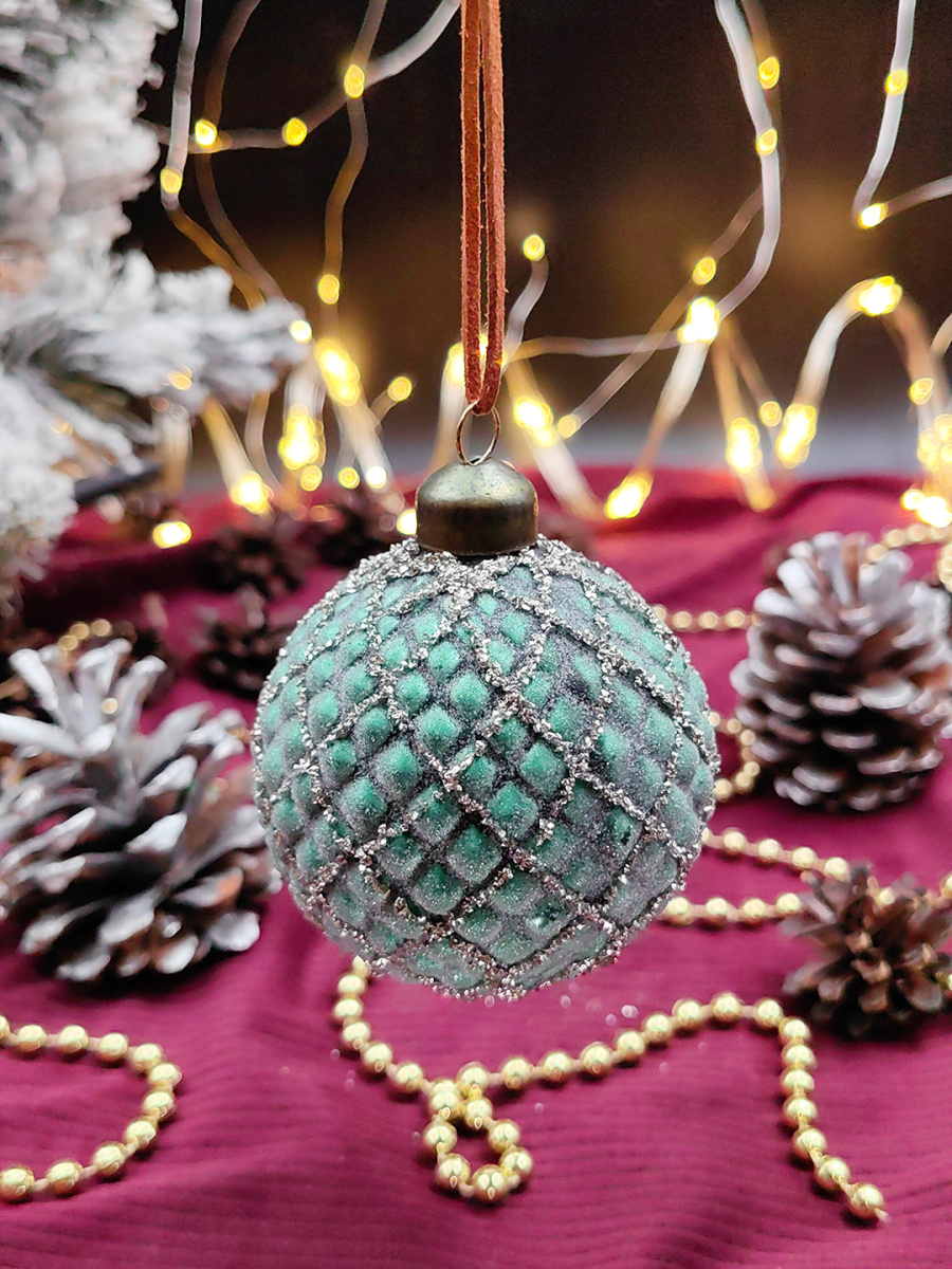 Шар изумрудный 8 см, стекло Merry Green MG24179 Шар изумрудный 8 см, стекло Merry Green MG24179