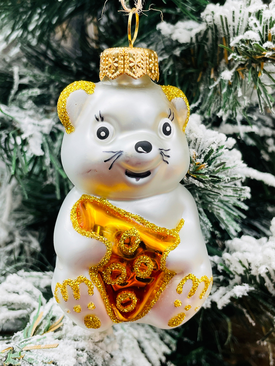 Елочная игрушка Мышка серебристый см, стекло // мышка BIG SILVER фото 3 Елочная игрушка Мышка серебристый см, стекло // мышка BIG SILVER фото 3