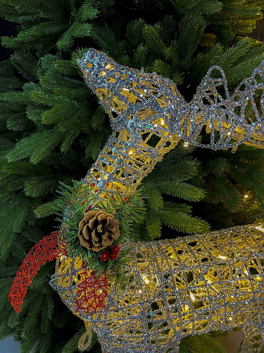 Светодиодная фигура Олень серебряный 70 см К130-579 фото 2 Светодиодная фигура Олень серебряный 70 см К130-579 фото 2