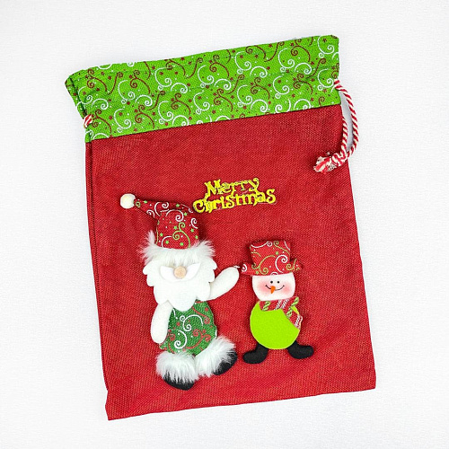 													Мешочек для подарков 31х43 см красный  9817407