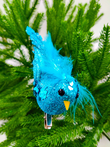 Птица 16 см голубой 1 9918871 Птица 16 см голубой 1 9918871