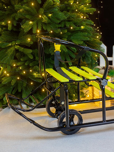 Санки-коляска детские Погодки Универсал 1 черный лимон 7361592 фото 4 Санки-коляска детские Погодки Универсал 1 черный лимон 7361592 фото 4