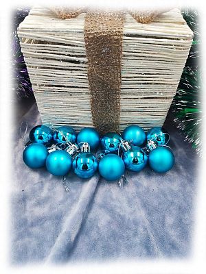 Набор шаров 2,5 см 12 шт голубой AL-13-43LBlue