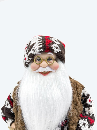 													Дед Мороз  30 см бордовый, коричневый S1074-12 фото 2