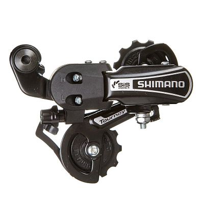 Переключатель задний Shimano , 6/7/8 скоростей, на ось, средняя, 43T  пусто