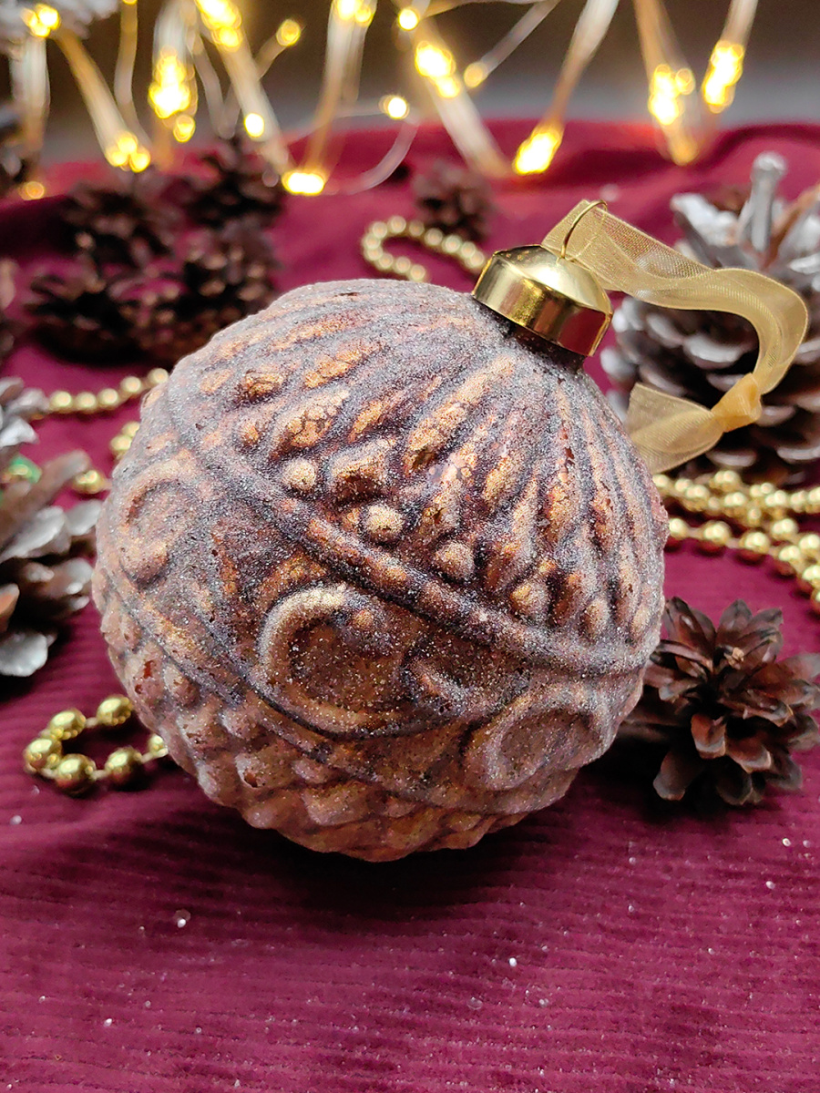 Шар бронзовая эпоха 10 см, стекло Merry Green MG24166 фото 2 Шар бронзовая эпоха 10 см, стекло Merry Green MG24166 фото 2