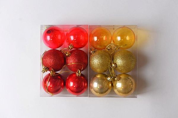 Набор шаров 6 см 6 шт МИКС 60TGUV06-01MIX