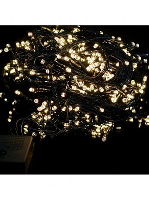 Уценка Светодиодная гирлянда нить 12 м м, белый теплый 140 LED, , провод , К130-21
