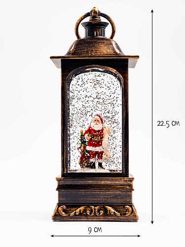 													Новогодний фонарик музыкальный Дед Мороз и елка 24 см Р-5046-B/2101 фото 3
