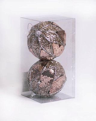 Набор шаров 10 см 2 шт шампанское 9920341