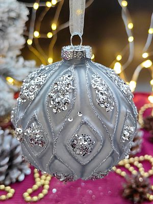 Шар туманный 10 см, стекло Merry Green MG24203