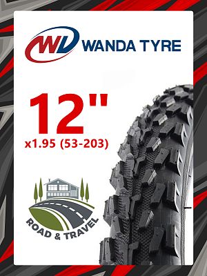 Велопокрышка Wanda 12"x1.95 (53-203) P1132  черный RTRP11320001