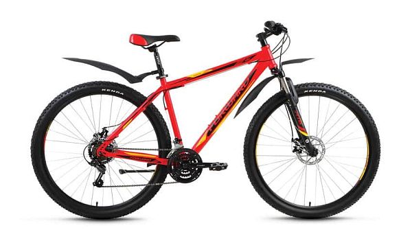 Велосипед горный FORWARD Sporting 2.0 29 disc 29" 17" 21 ск. красный матовый FORWARD Sporting 2.0 29